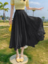 HELLO FASHION Mid Length Tulle Satin Skirts